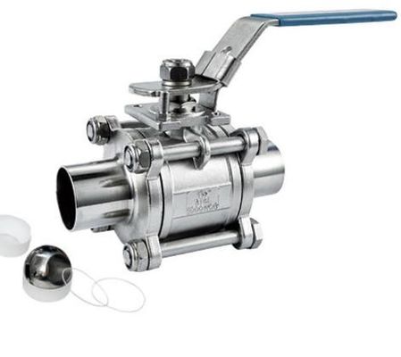 DN10~DN100 1 1/4in Stainless Steel Sanitary Valves Three Piece Ball Valve