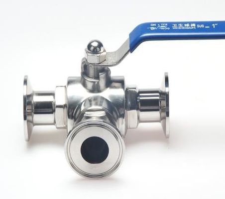 SMS AAA 10bar  Stainless Steel Sanitary Valves Three Way 1/2 Inch Ball Valve