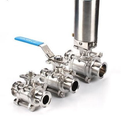 SMS AAA 10bar  Stainless Steel Sanitary Valves Three Way 1/2 Inch Ball Valve