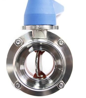 DIN IDF DN10-DN300 Stainless Steel Sanitary Valves 12 Inch Butterfly Valve