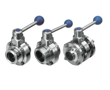 DIN IDF DN10-DN300 Stainless Steel Sanitary Valves 12 Inch Butterfly Valve