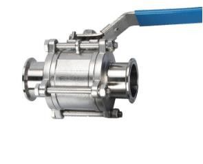 Manual SS304 Stainless Steel Sanitary Valves 3 PCS Ball Valve
