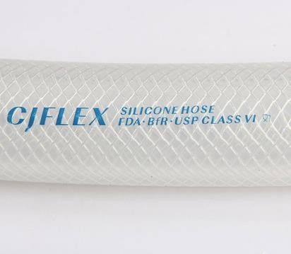 4.8mm~32mm Thickness Food Safe Silicone Tubing Aramid Fabric Reinforced