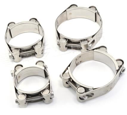 Customized Antirust Double Bolt Hose Clamp / High Pressure Sanitary Clamp