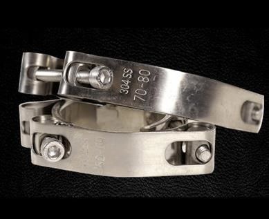 Customized Antirust Double Bolt Hose Clamp / High Pressure Sanitary Clamp