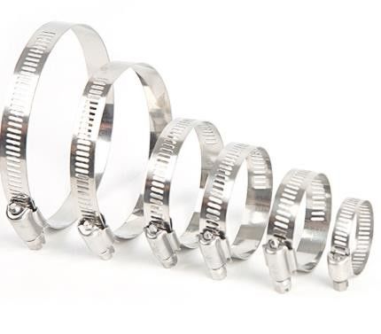 SS304 8-12mm Sanitary Pipe Fittings Single Pin Stainless Steel Hose Clamp