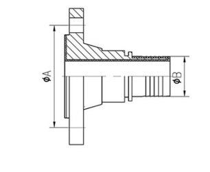 Antistatic PFA Lined 50mm Hose Fittings Swivel Pipe Flange