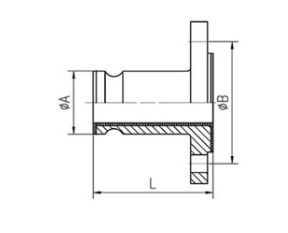 EN PN16 PTFE Lined Pipe Fittings 3/4"-4" Steel Flange Adaptor