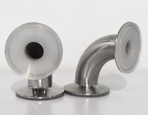 50.5mm 90 Degree Elbow Fittings / 3A Ptfe Lined Elbow With Tri Clamp