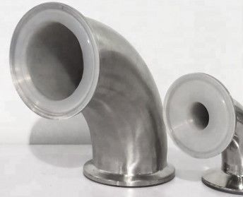 50.5mm 90 Degree Elbow Fittings / 3A Ptfe Lined Elbow With Tri Clamp