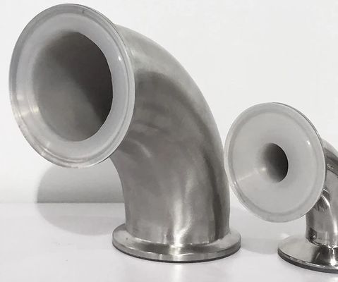 SS304 PFA Pipe Fittings 90 Degree Tri Clamp Fittings For Pharmaceutical Industry