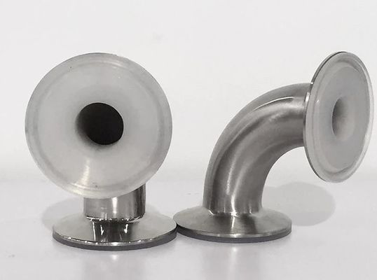 SS304 PFA Pipe Fittings 90 Degree Tri Clamp Fittings For Pharmaceutical Industry