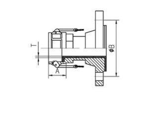 A-A-59326 PTFE Lined Pipe Fittings Female Cam Lock With Fixed Flange