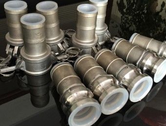 PFA Lined Stainless Steel Camlock Coupling E Adaptor SS316 Male Hose Fittings