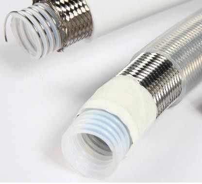 0.75~1.05mm thick Silicone Cover convoluted  hose / ptfe lined hose