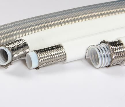 0.75~1.05mm thick Silicone Cover convoluted  hose / ptfe lined hose