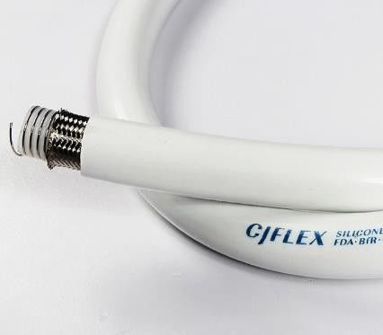 0.75~1.05mm thick Silicone Cover convoluted  hose / ptfe lined hose