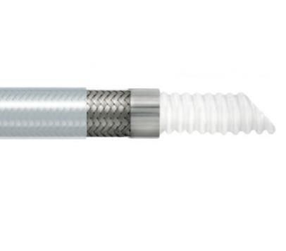 ID38mm OD55mm Rubber Cover Ptfe Convoluted Tubing For Hot Air Oil