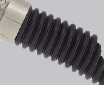 Convoluted Antistatic ID9.5mm  Lined Hose 0.9mm Thick Ptfe Braided Hose