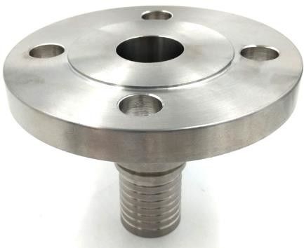 EN PN16 Stainless Steel Hose Couplings Fixed Flange With Toothed Hose Shank