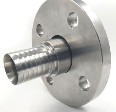 EN PN16 Stainless Steel Hose Couplings Fixed Flange With Toothed Hose Shank
