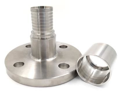 EN PN16 Stainless Steel Hose Couplings Fixed Flange With Toothed Hose Shank