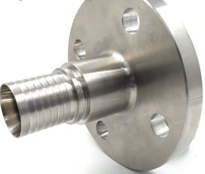 EN PN16 Stainless Steel Hose Couplings Fixed Flange With Toothed Hose Shank