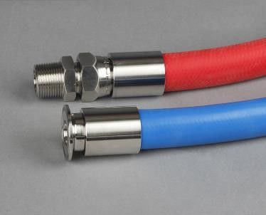 SS316L Stainless Steel Tri Clamp Fittings 1/2 Inch Braided Hose Fittings
