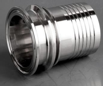 DIN 10mm Stainless Steel Hose Couplings Ss Tri Clamp With Toothed Shank