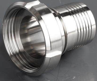 SMS 50.8mm Stainless Steel Hose Couplings With Toothed Hose Shank Nut