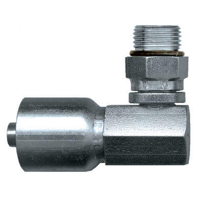 3/8inch R2 Metal Hose Fittings 90 Degree Elbow Male O Ring Swivel