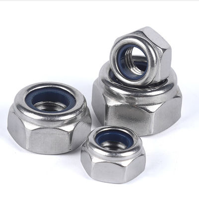 Carbon Steel Nylon Lock Nut Blue White Ring DIN 985 DIN 982 Hex Self Lock Nuts