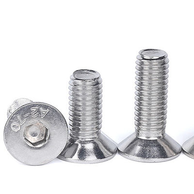 Stainless Steel SS304 SS316 Bright M10 M12  Countersunk Socket Head Screw