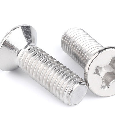 Stainless Steel A2-70 A4-80 / Ss304 Ss316 Bright  Countersunk Socket Crossed Head Screw