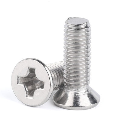 Stainless Steel A2-70 A4-80 / Ss304 Ss316 Bright  Countersunk Socket Crossed Head Screw