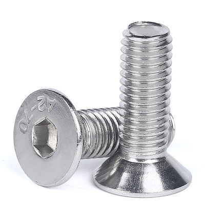 Stainless Steel SS304 SS316 Bright M10 M12  Countersunk Socket Head Screw