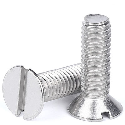 A2-70 A4-80 Bright Steel Bolts Countersunk Socket Slot Head Screw