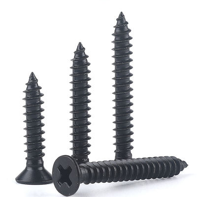 Grade 2 5 8 Plain HDG Black Self Tapping Screw / Carbon Steel Screws