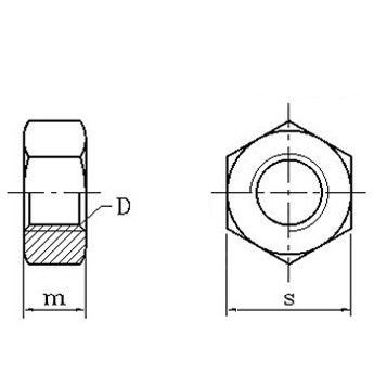 Carbon Steel M8-M74 5/8" Hex Nut / Astm A194 2H Heavy Hex Nut