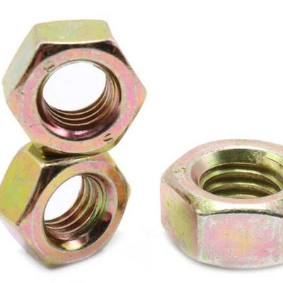 Class 4 6 8  Zinc Yellow Plated Din934 Hex Nut / M6 Hexagon Nut