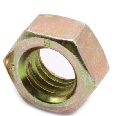 Class 4 6 8  Zinc Yellow Plated Din934 Hex Nut / M6 Hexagon Nut