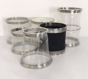 Antistatic 102mm PUAS Industrial Flexible Connectors For Powder Bulk System