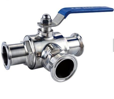 SMS AAA 10bar  Stainless Steel Sanitary Valves Three Way 1/2 Inch Ball Valve