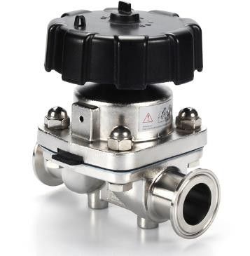 DN15-DN100 Manual Diaphragm Valve / 1 Inch Diaphragm Valve With Tri Clamp