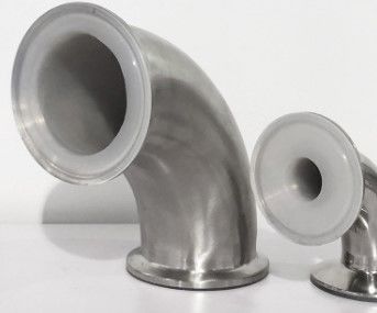SS304 PFA Pipe Fittings 90 Degree Tri Clamp Fittings For Pharmaceutical Industry