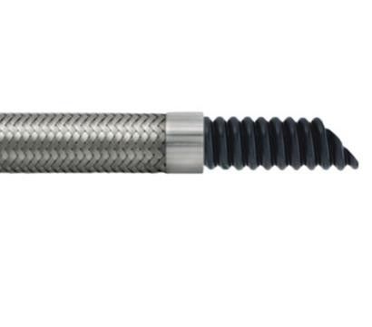 Convoluted Antistatic ID9.5mm  Lined Hose 0.9mm Thick Ptfe Braided Hose