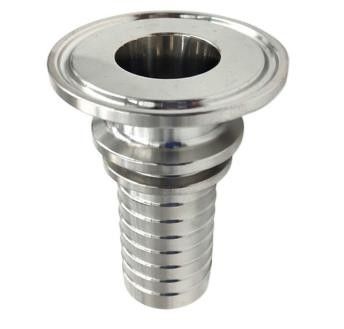 DIN 10mm Stainless Steel Hose Couplings Ss Tri Clamp With Toothed Shank