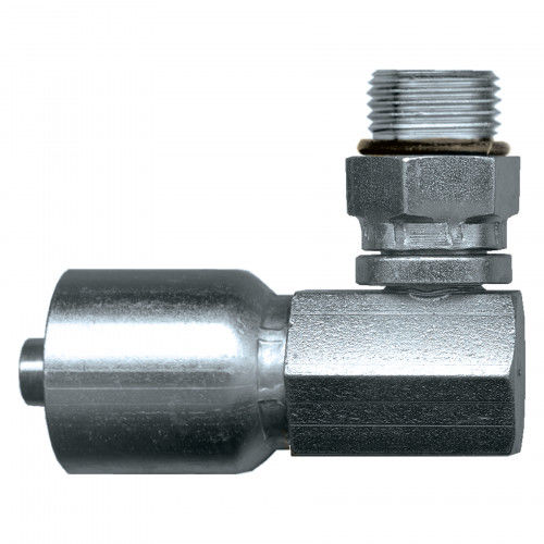 3/8inch R2 Metal Hose Fittings 90 Degree Elbow Male O Ring Swivel