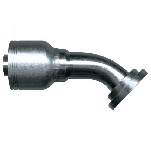 antirust JIC Standard Steel Hose Fittings 45° Elbow Code 61 Split Flange