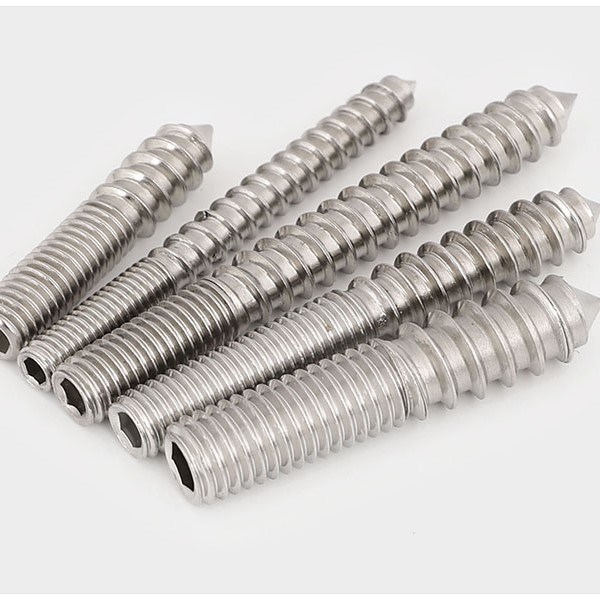 Uxcell M4*M5*20mm Double End Threaded Stud Screw Bolt, 5 Pack 304